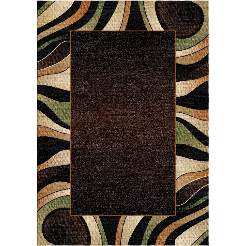 Sumatra Modern Carpet Rugs with Contemporary Abstract Border Area Rug