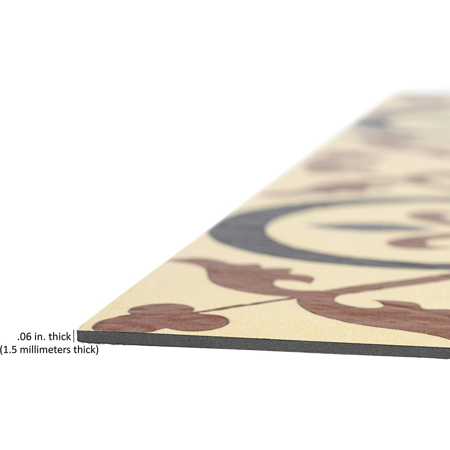 Self-Stick Vinyl Modern Geometric Floor Tiles 1.5mm Thick 12" x 12" 20 Tiles/Box - Picture 14 of 75