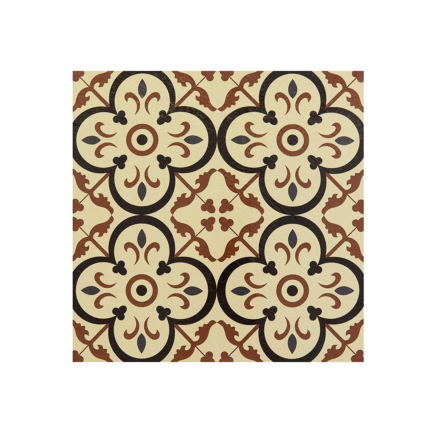 Self-Stick Vinyl Modern Geometric Floor Tiles 1.5mm Thick 12" x 12" 20 Tiles/Box - Picture 11 of 75