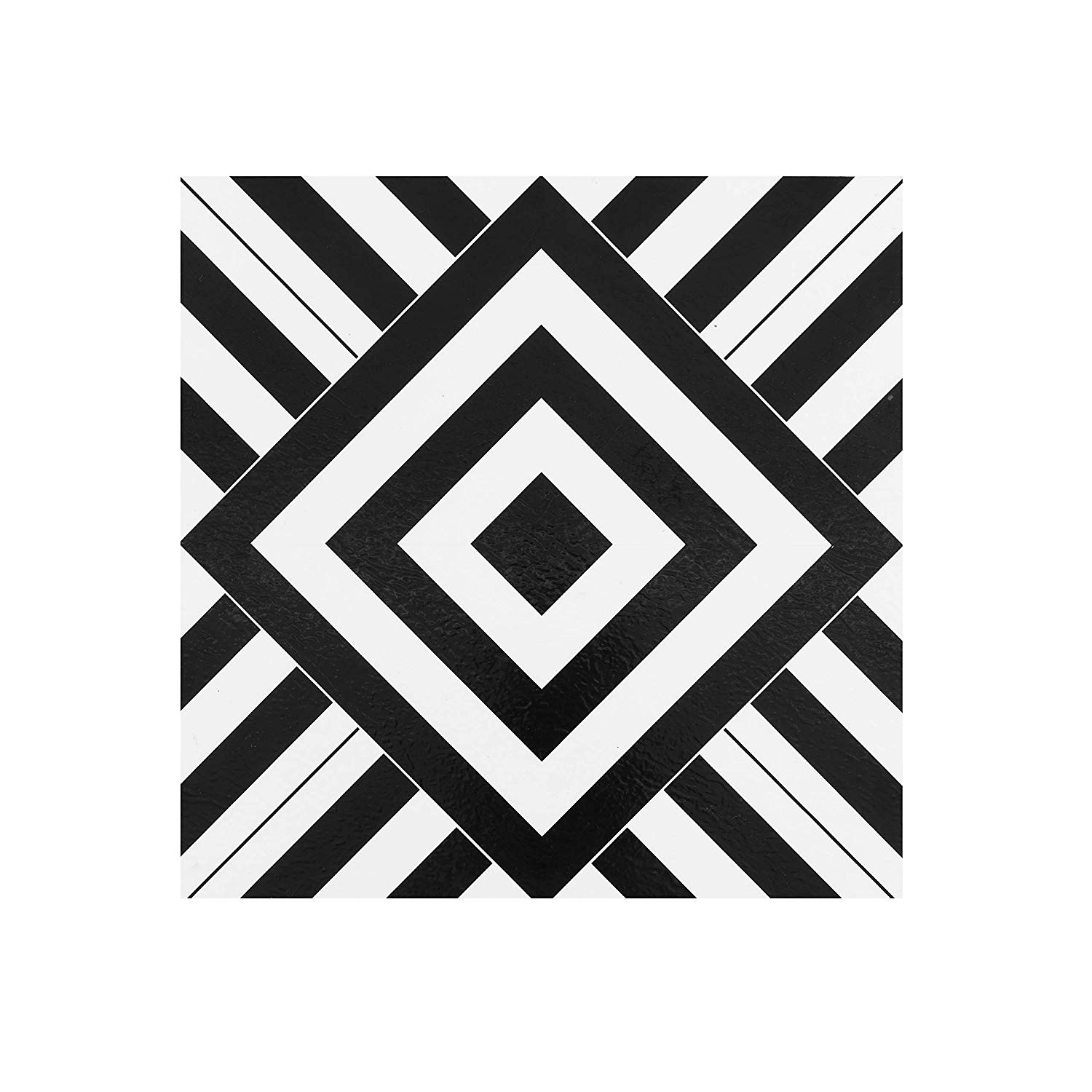 Self-Stick Vinyl Modern Geometric Floor Tiles 1.5mm Thick 12" x 12" 20 Tiles/Box - Picture 35 of 75