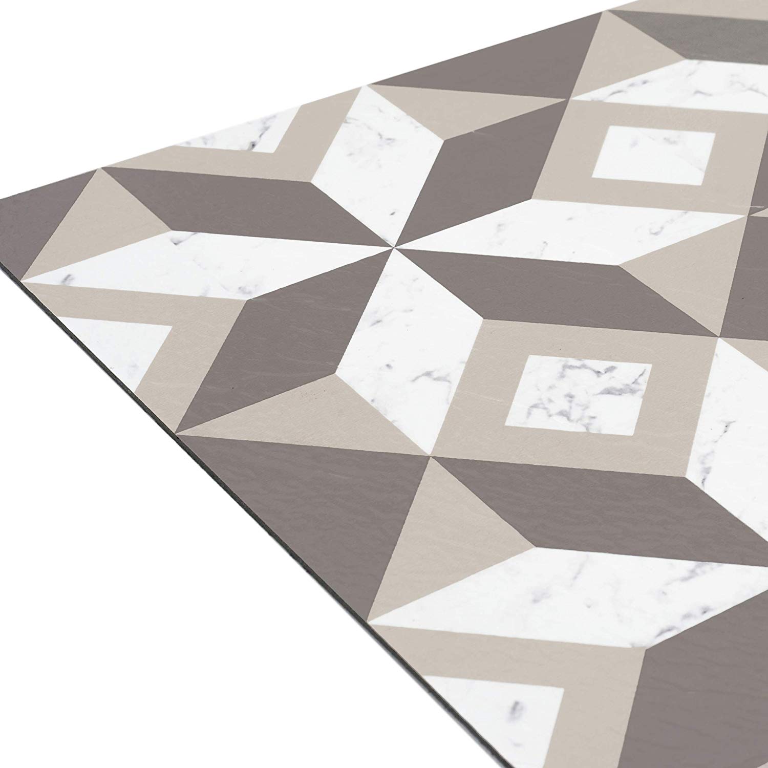 Self-Stick Vinyl Modern Geometric Floor Tiles 1.5mm Thick 12" x 12" 20 Tiles/Box - Picture 54 of 75