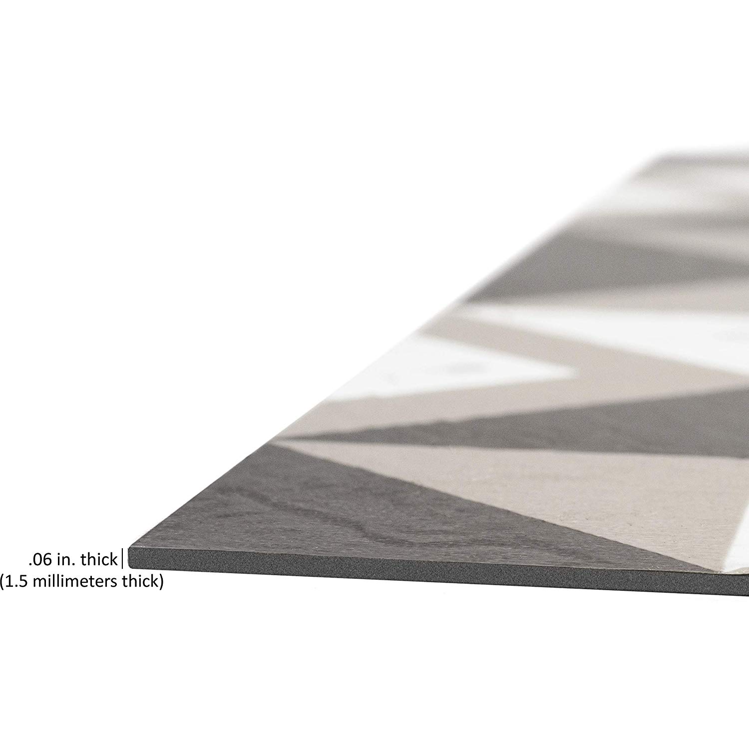 Self-Stick Vinyl Modern Geometric Floor Tiles 1.5mm Thick 12" x 12" 20 Tiles/Box - Picture 55 of 75