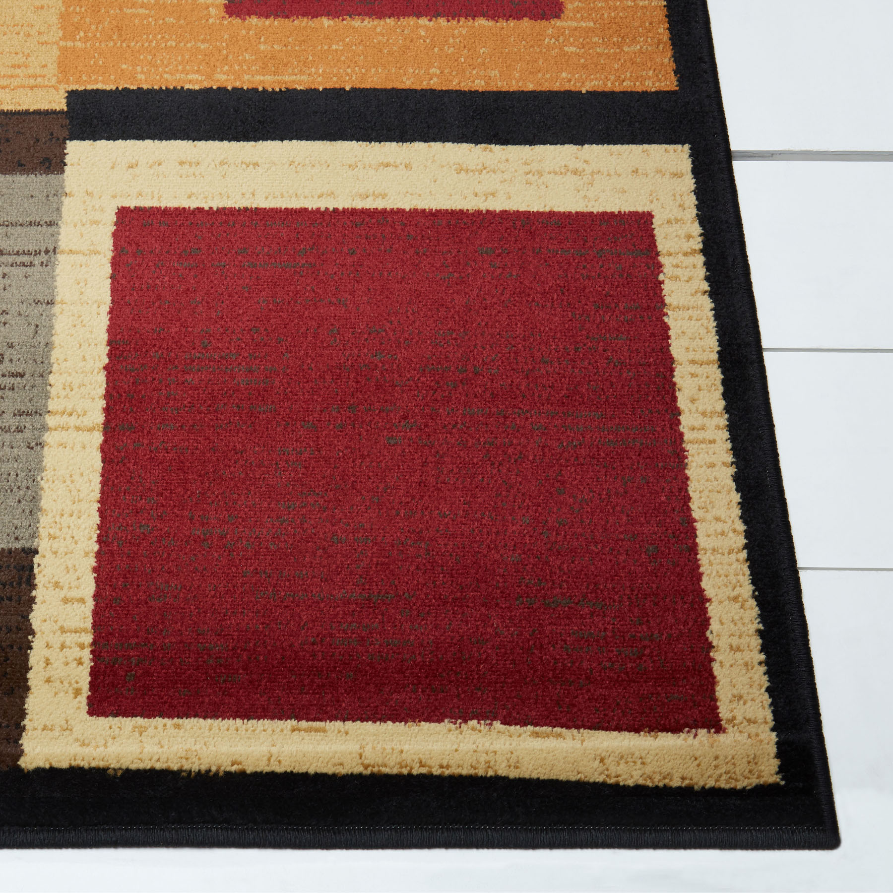 Multi Contemporary Round Area Rug 3x3 Modern Geometric Carpet Actual