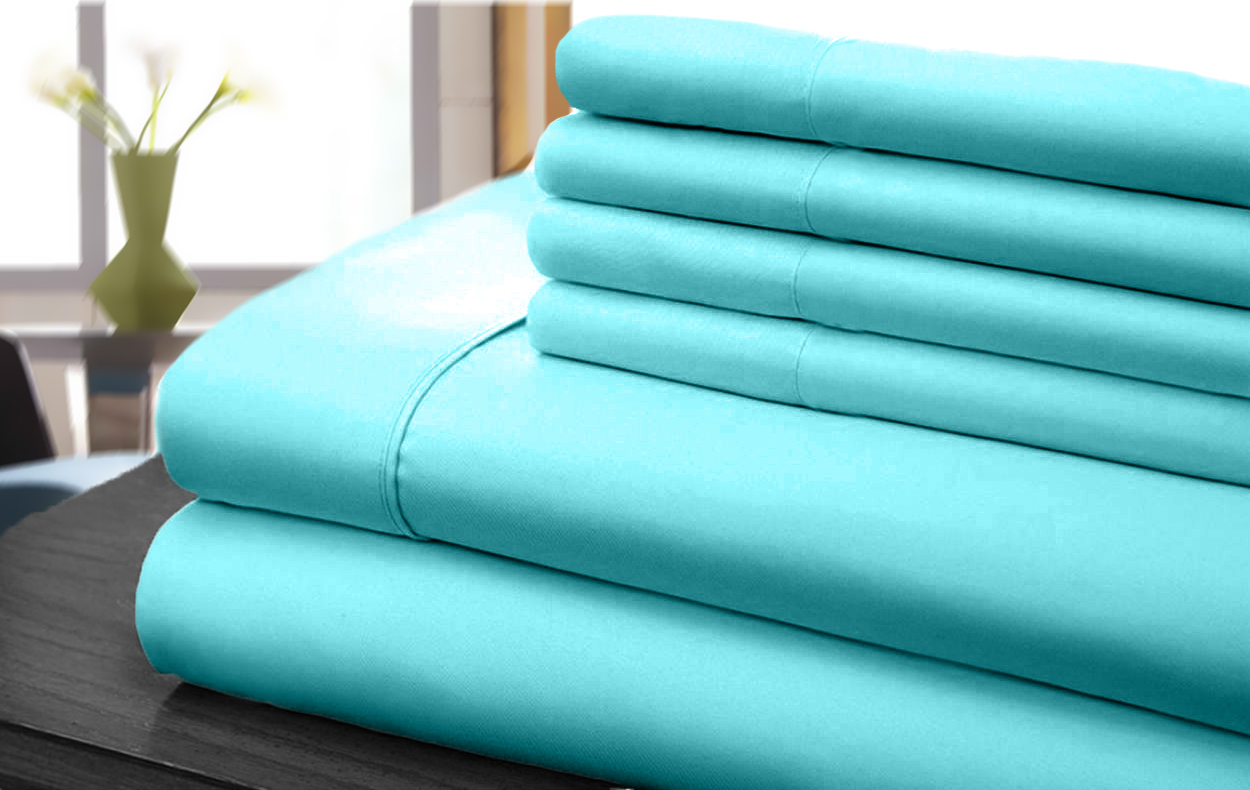 Hotel Super Soft 6 Piece Bed Sheet Set Deep Pockets Bedding All