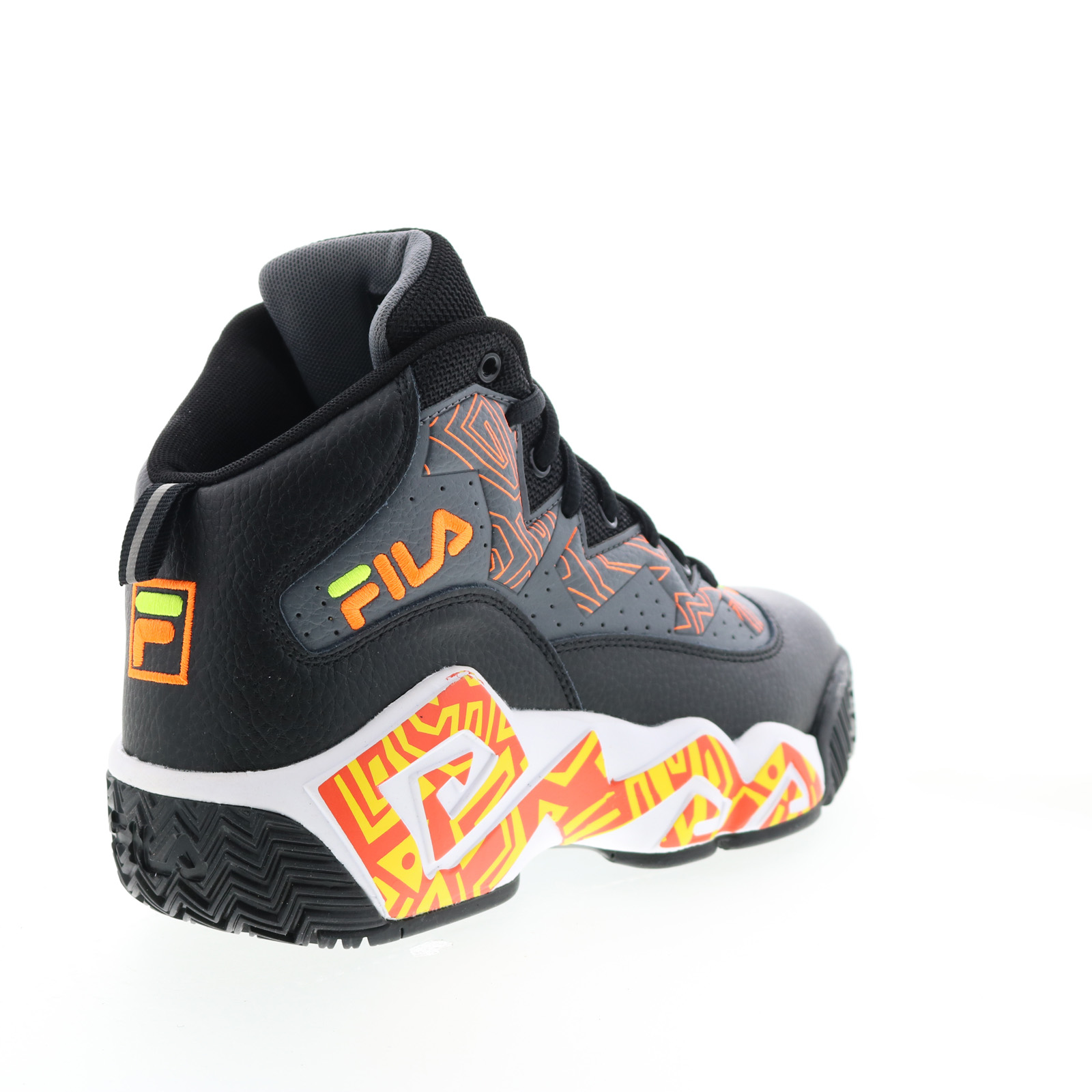 Fila MB 1BM01742-054 Mens Black Leather Lace Up Lifestyle Sneakers Shoes