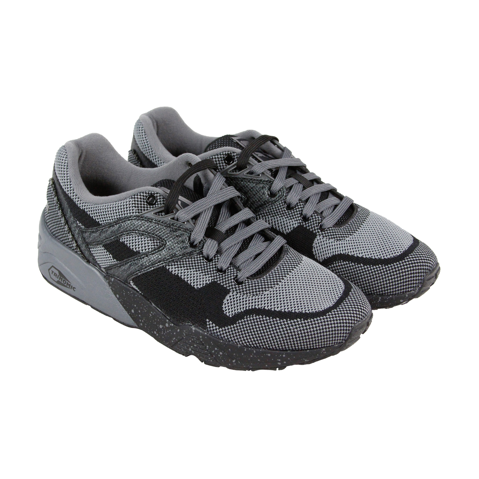 Puma R698 Knit Mesh Splatter Mens Black Mesh Athletic Lace Up Training Shoes 8.5 Puma R698 Knit Mesh Splatter Mens Black Mesh Athletic Lace Up Training Shoes 8.5