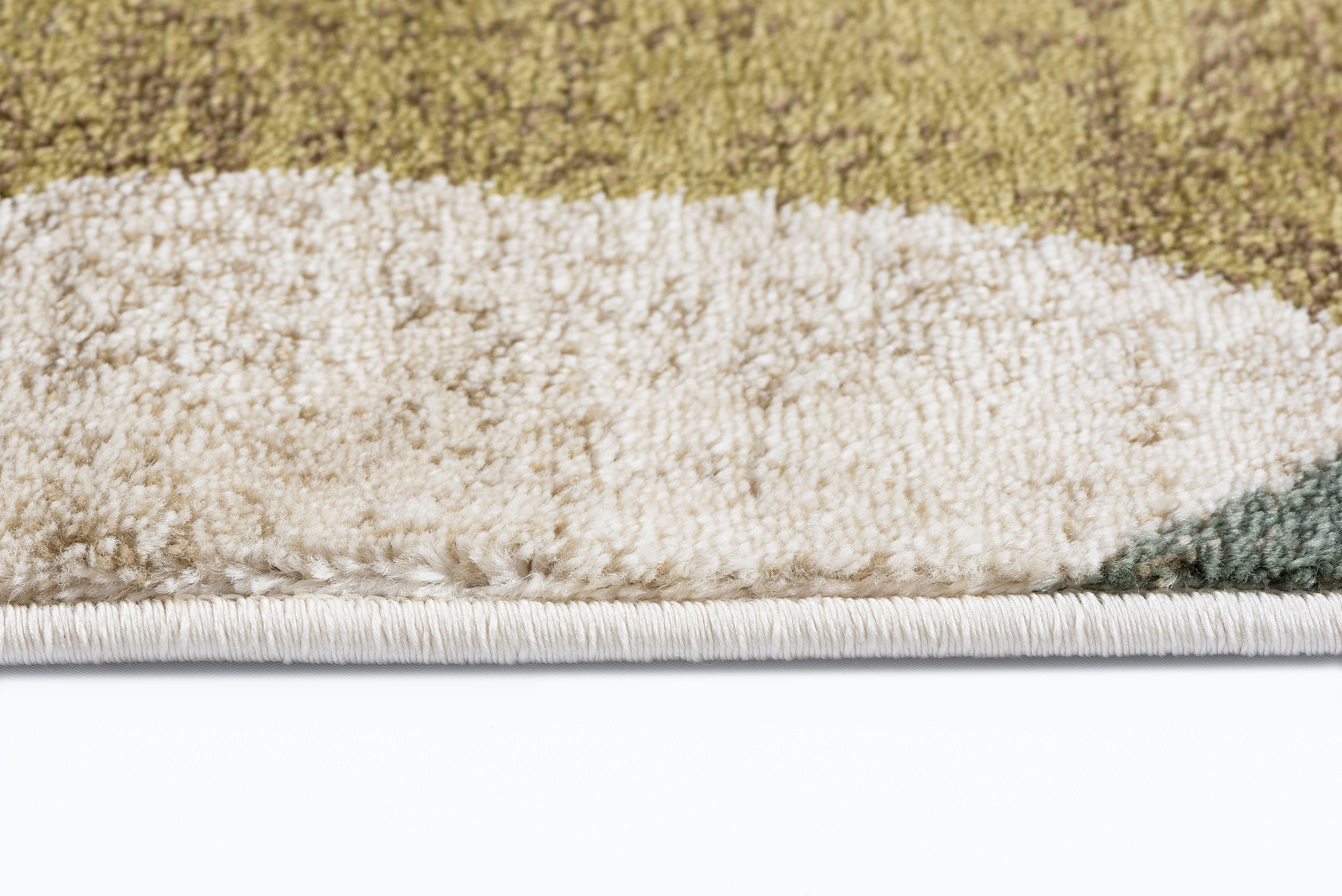 Ivory Contemporary Stripes Area Rug MultiColor Abstract Modern Waves