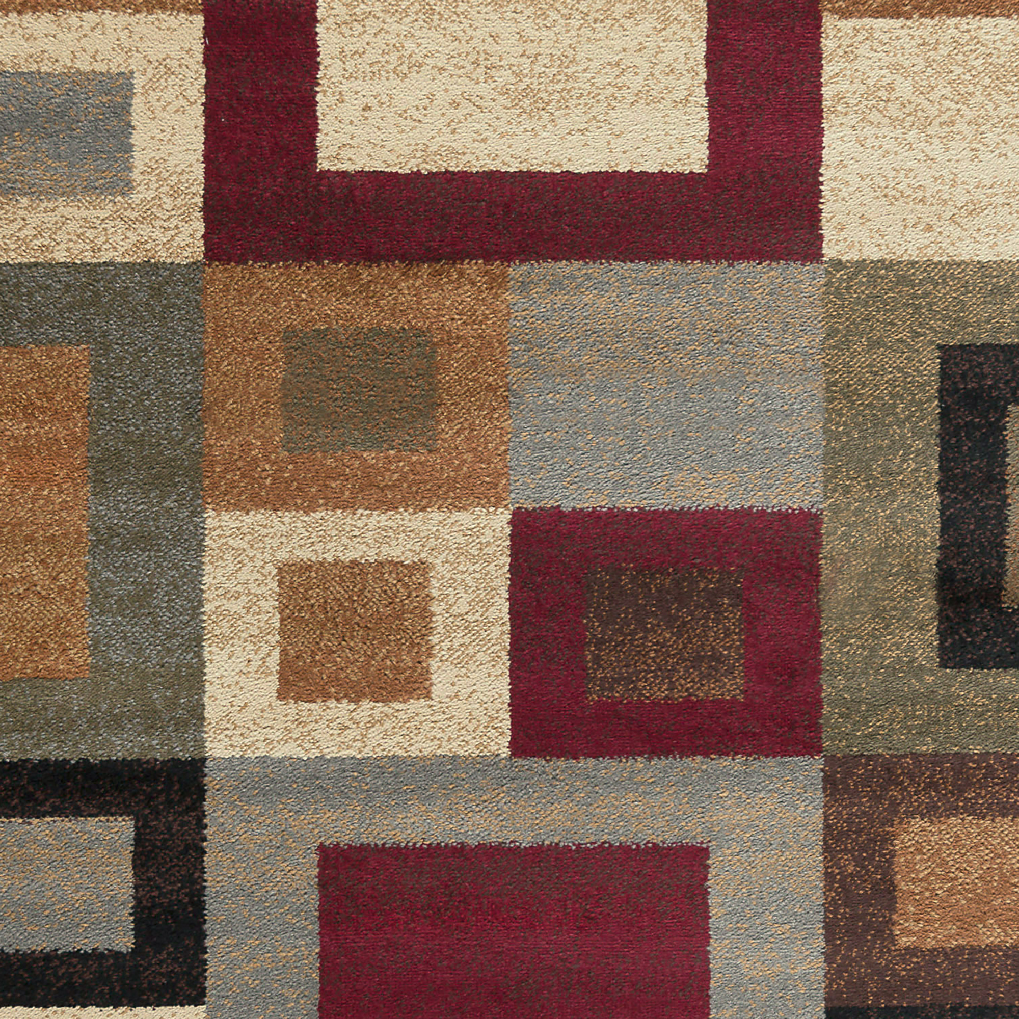 Multi Contemporary Abstract 9x12 Area Rug Boxes Carpet Actual 9' 3" x