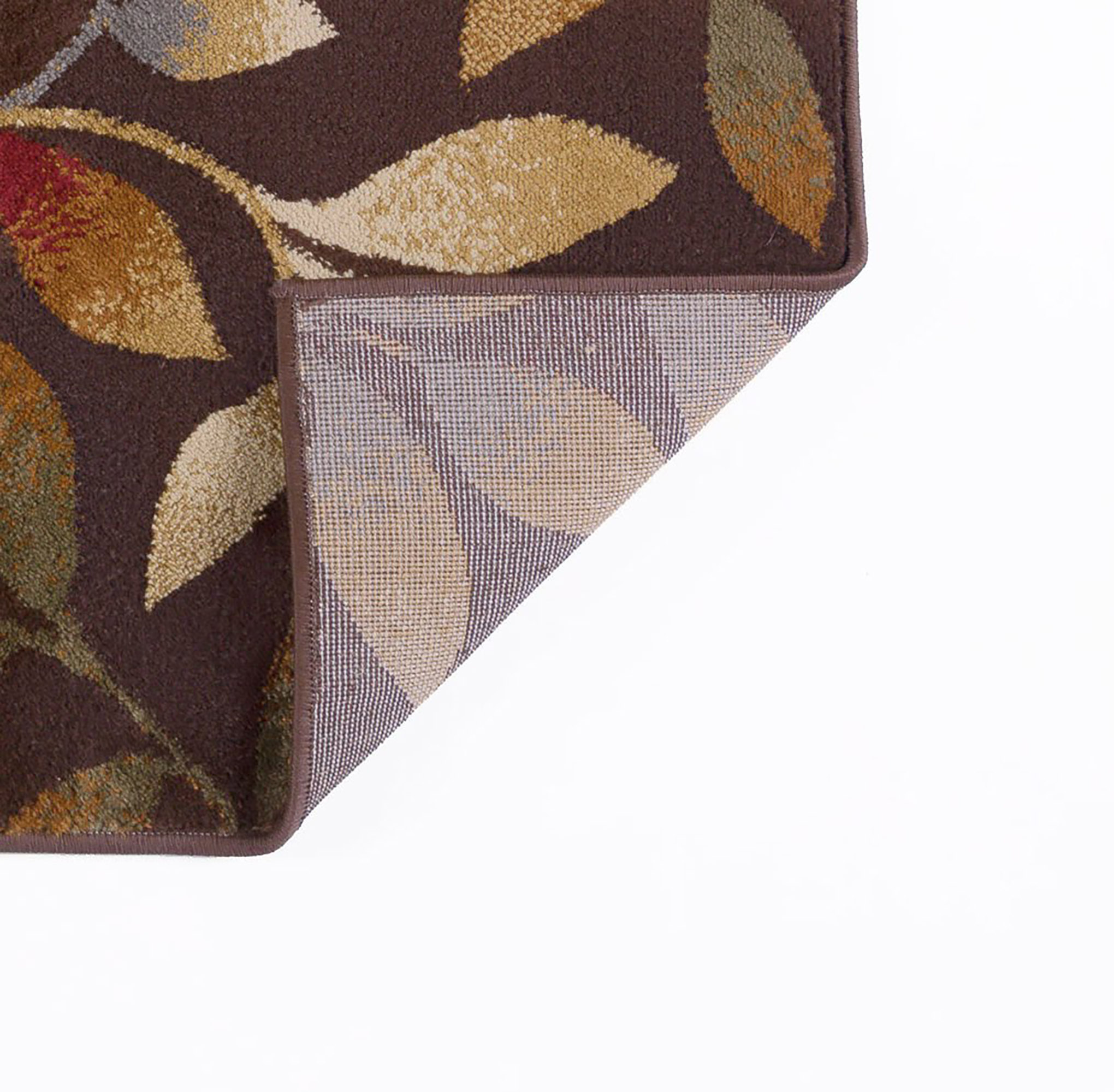 Brown Leaves Vines Petals Stems Transitional Area Rug Floral 5488 eBay