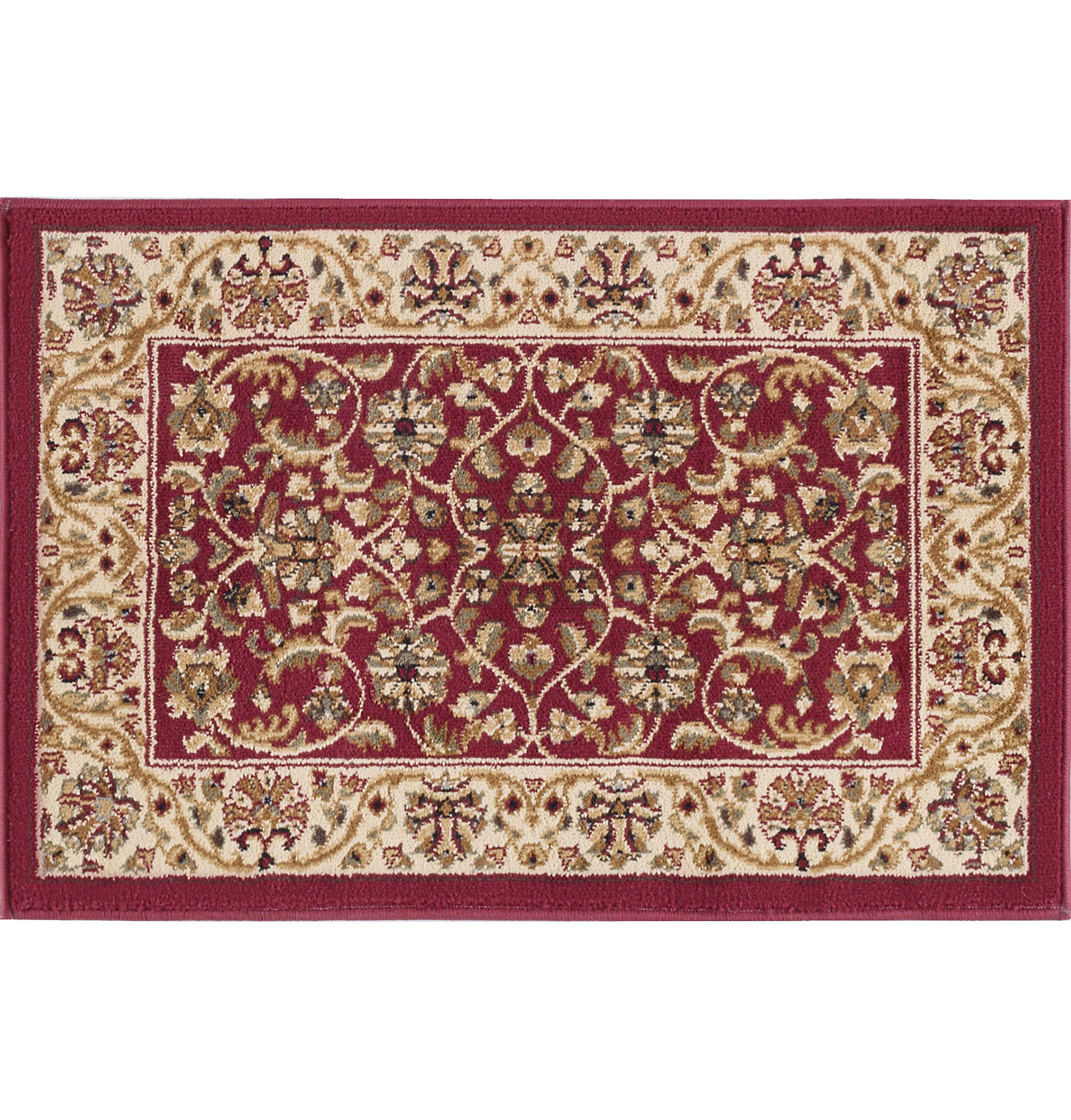 Roter traditioneller umrandet 2x3 persischer Teppich Schriftrollen Teppich: tatsächlich 2' x 3' - Bild 2 von 8