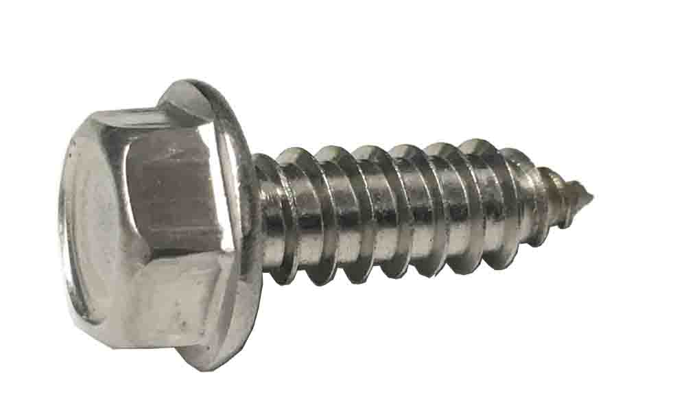 #14 X 3//4 Hex Head Zinc Tag Screws Clipsandfasteners Inc 500 License Plate Screws 1//4