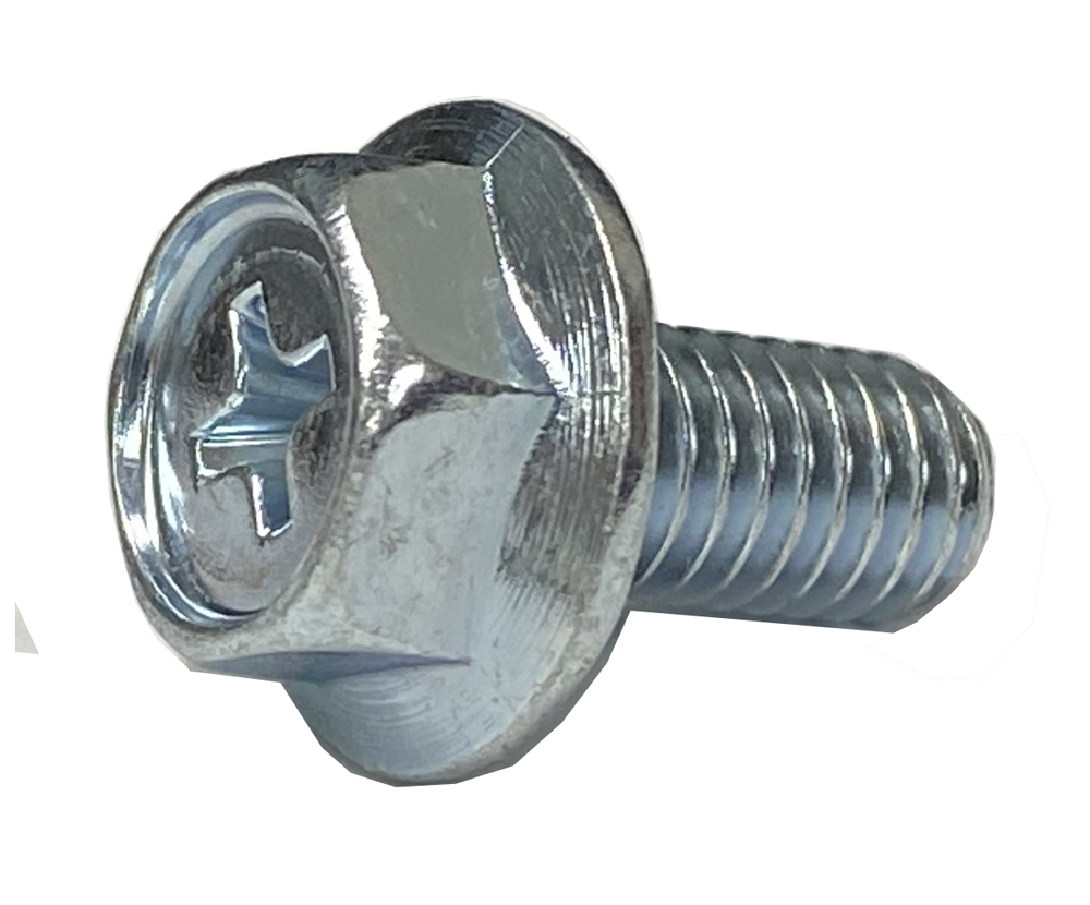 20x Boulons à Tête Hexagonale Bride M6x10mm - Inox 304 - Cruciformes Phillips - Uxcell