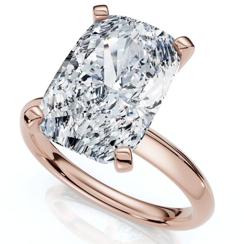 G/VS Certified 5Ct Cushion Diamond Engagement Ring Lab Grown Gold or Platinum - Picture 6 of 7