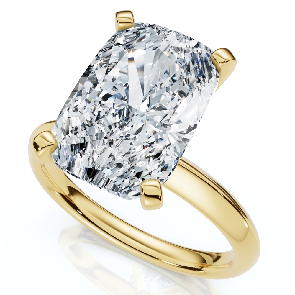 G/VS Certified 5Ct Cushion Diamond Engagement Ring Lab Grown Gold or Platinum - Picture 7 of 7