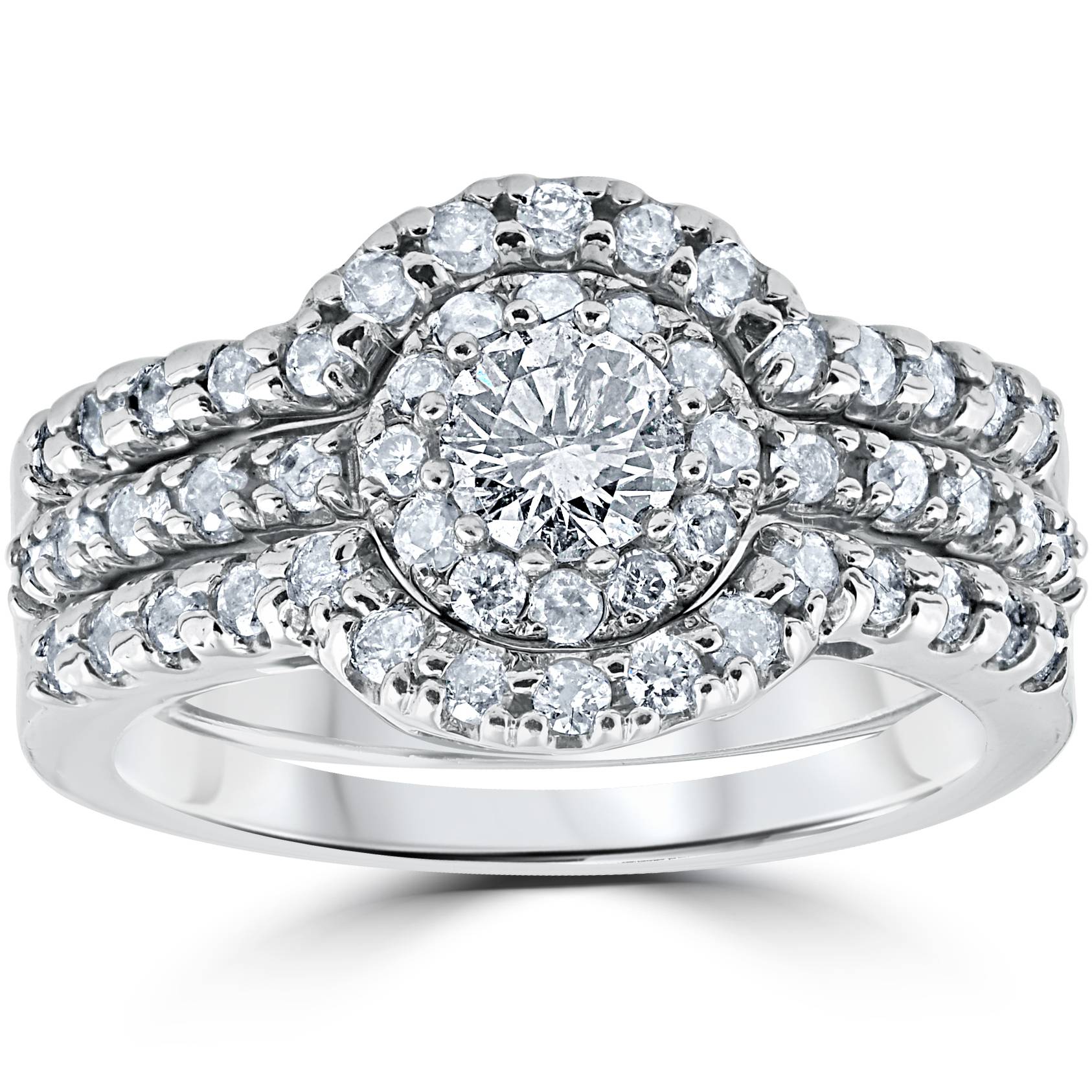 1 110ct round solitaire diamond engagement matching wedding ring set white gold - Matching Wedding Ring Sets 1 110ct round solitaire diamond engagement matching wedding ring set white gold - Matching Wedding Ring Sets