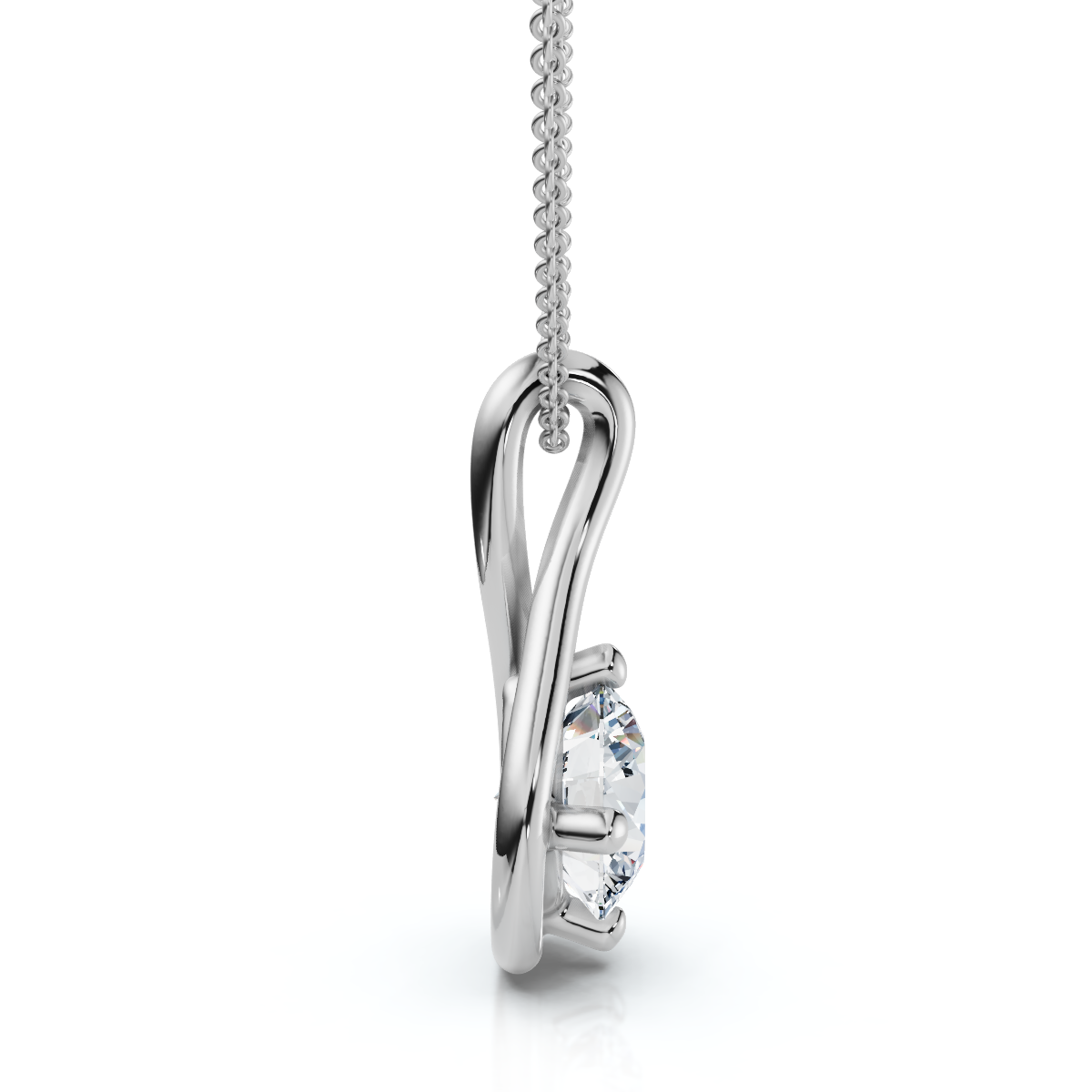 1Ct Diamond Infinity Pendant 14k Gold Necklace 18" Lab Grown EF/VS - Picture 8 of 10