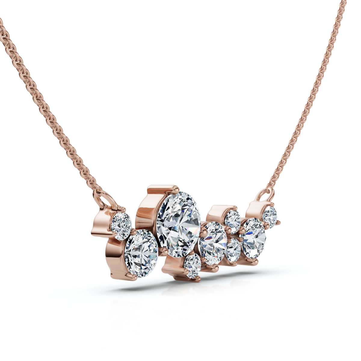 1Ct Diamond Constellation Pendant Lab Grown Necklace 18″ Chain EF/VS
