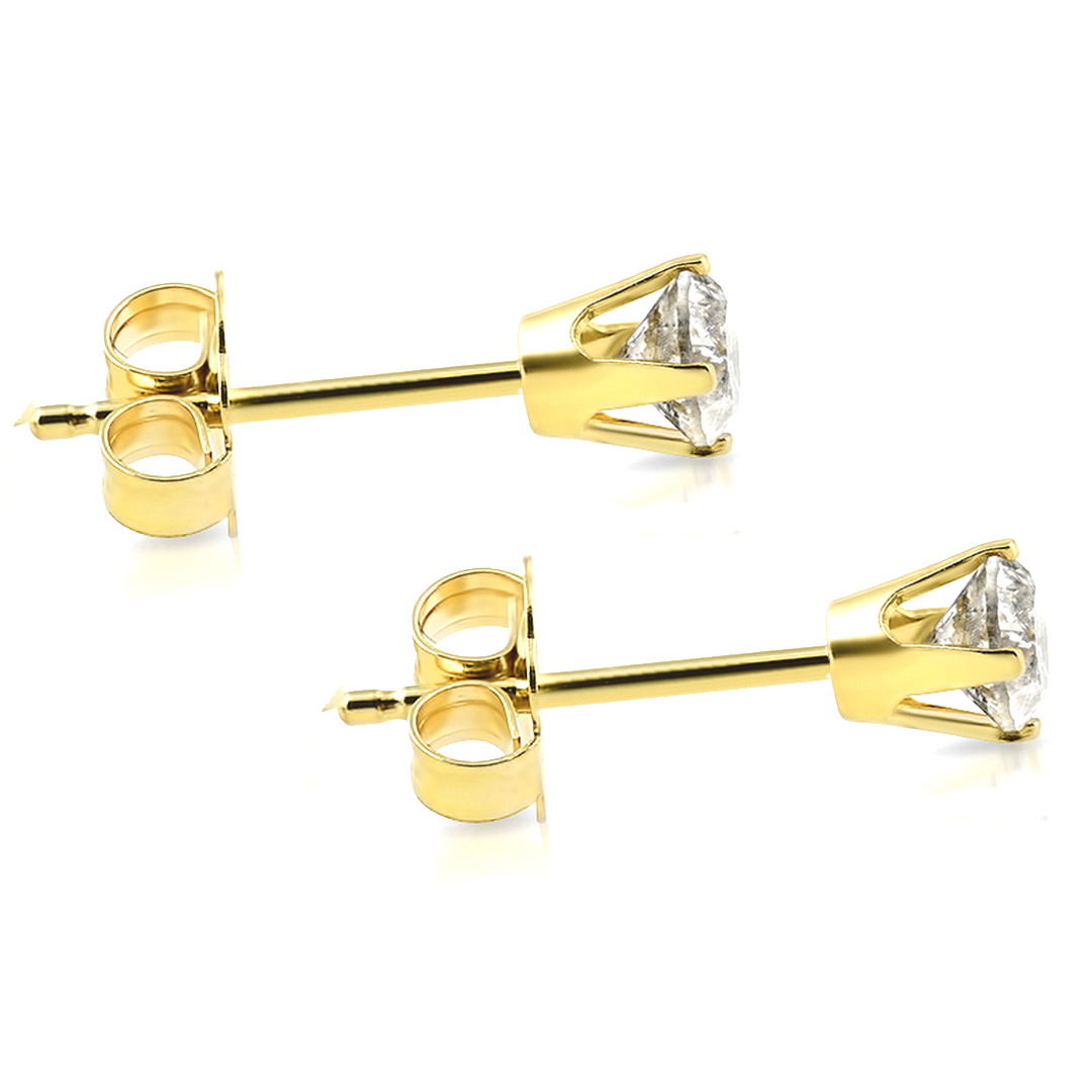 1/3 Ct TDW Diamond Studs Available in 14k White or Yellow Gold