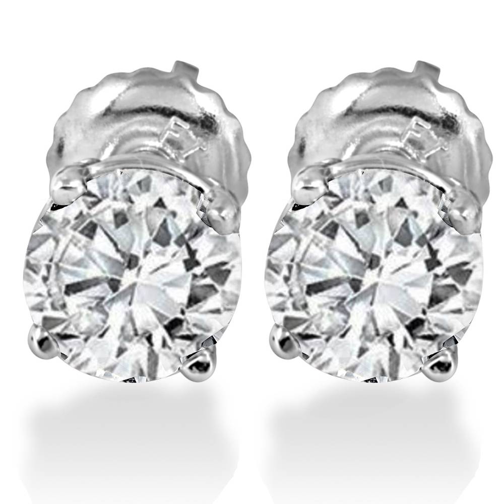 5/8ct Diamond Screw Back Studs 14K White Gold eBay