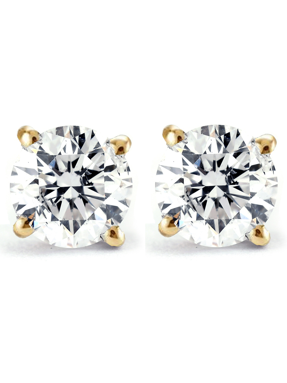 1/3 Ct TDW Diamond Studs Available in 14k White or Yellow Gold