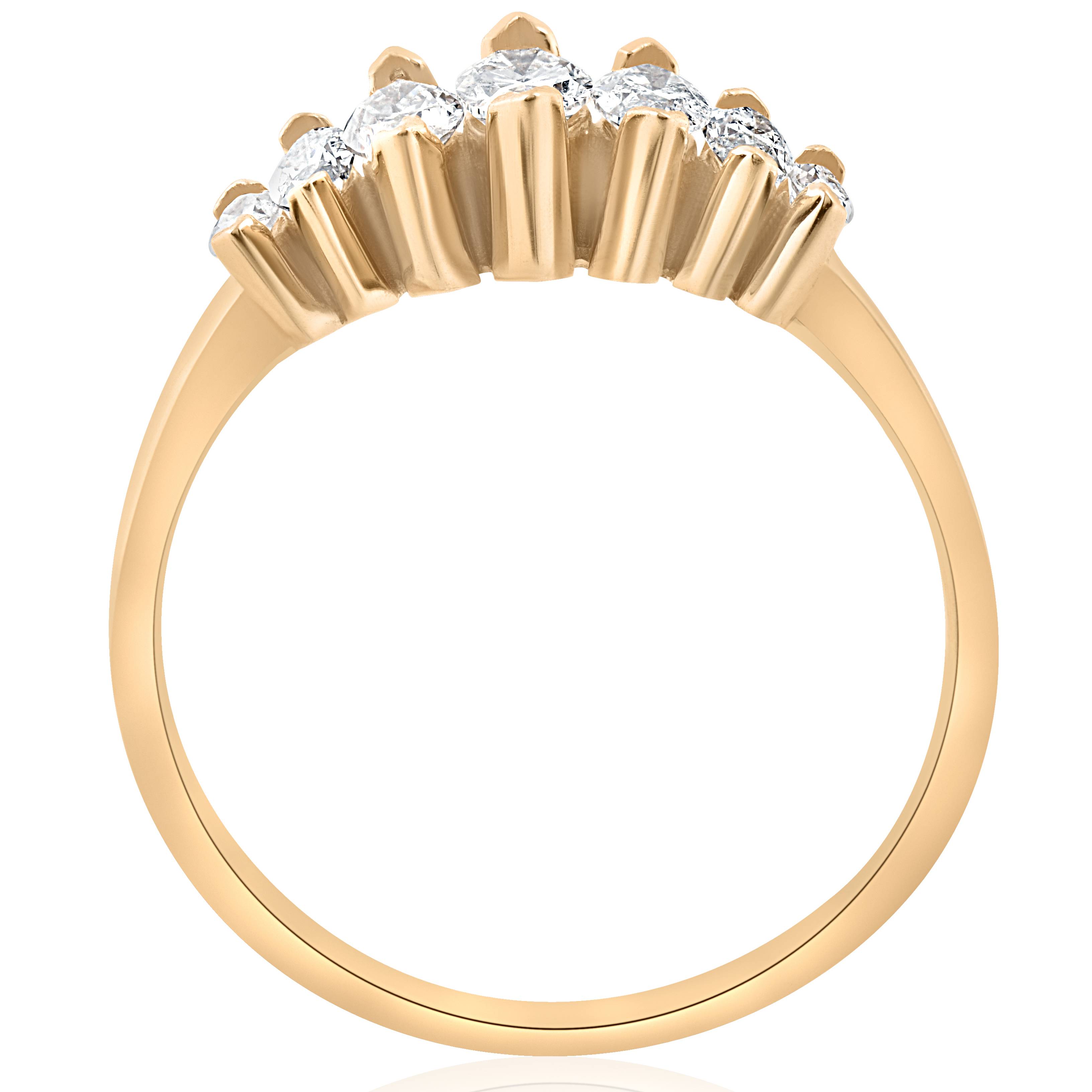 14k Yellow Gold 3 4ct Marquise Diamond Wedding Anniversary Ring Womens Band 14k Yellow Gold 3 4ct Marquise Diamond Wedding Anniversary Ring Womens Band