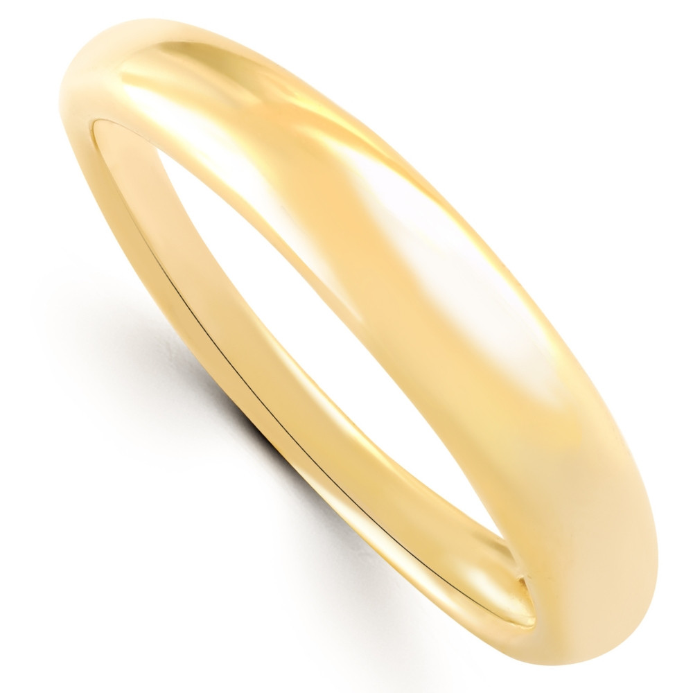Damen 14k Gelbgold stapelbar hoch konisch poliertes Band glänzender Ring - Bild 7 von 8