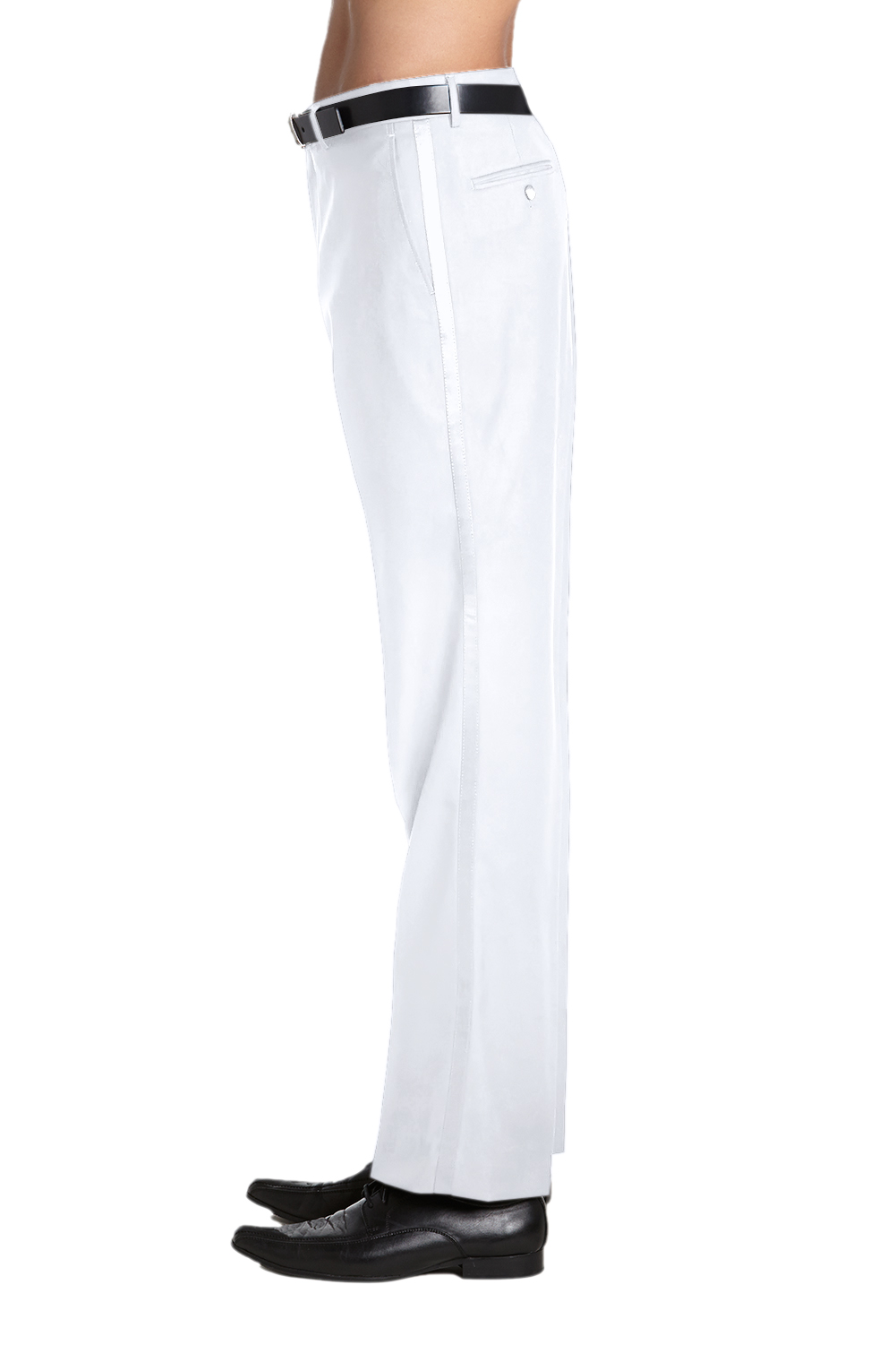 CONCITOR Men's TUXEDO Dress Pants Flat Front Satin Band Mens Tux Pant Trousers - Picture 53 of 62