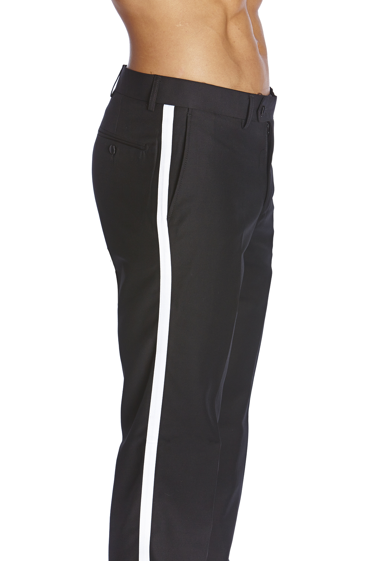CONCITOR Men's TUXEDO Dress Pants Flat Front Satin Band Mens Tux Pant Trousers - Picture 24 of 62