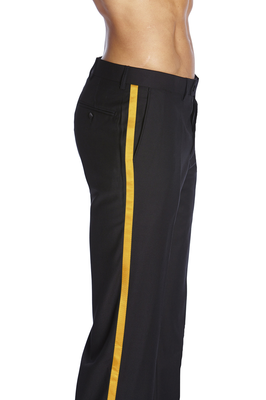 CONCITOR Men's TUXEDO Dress Pants Flat Front Satin Band Mens Tux Pant Trousers - Picture 9 of 62