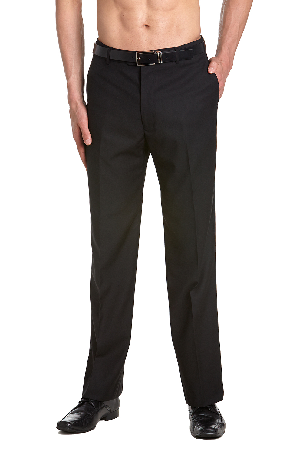 CONCITOR Men's TUXEDO Dress Pants Flat Front Satin Band Mens Tux Pant Trousers - Picture 10 of 62