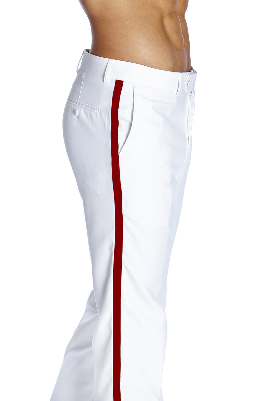 CONCITOR Men's TUXEDO Dress Pants Flat Front Satin Band Mens Tux Pant Trousers - Picture 49 of 62