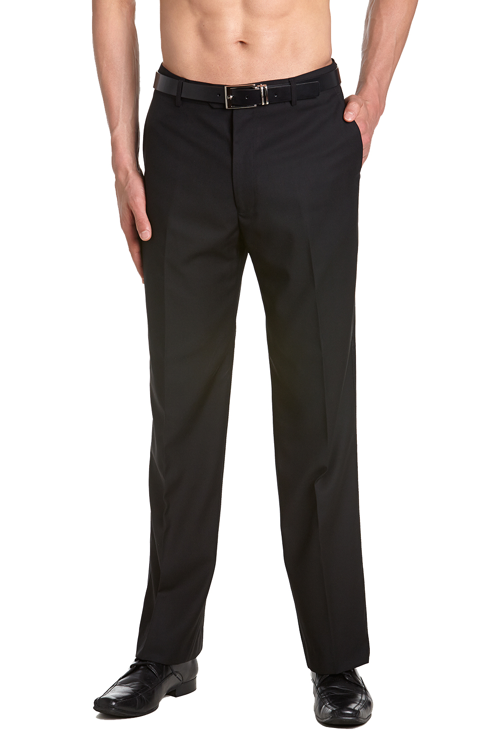 CONCITOR Men's TUXEDO Dress Pants Flat Front Satin Band Mens Tux Pant Trousers - Picture 16 of 62