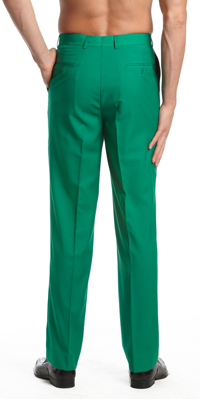 CONCITOR Men's TUXEDO Dress Pants Flat Front Satin Band Mens Tux Pant Trousers - Picture 32 of 62