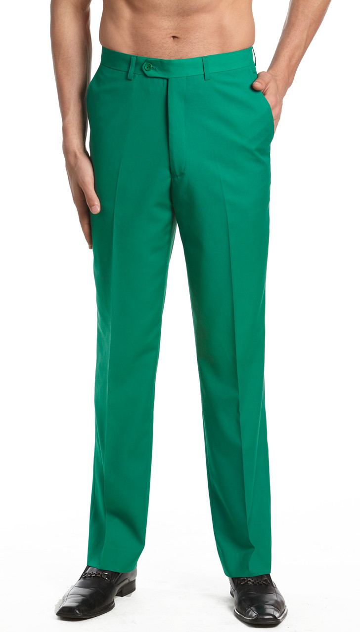 CONCITOR Men's TUXEDO Dress Pants Flat Front Satin Band Mens Tux Pant Trousers - Picture 31 of 62
