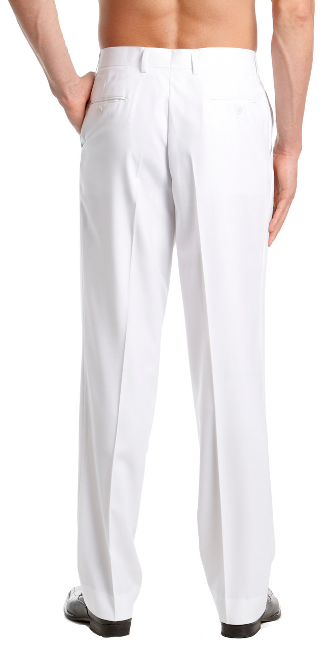 CONCITOR Men's TUXEDO Dress Pants Flat Front Satin Band Mens Tux Pant Trousers - Picture 52 of 62