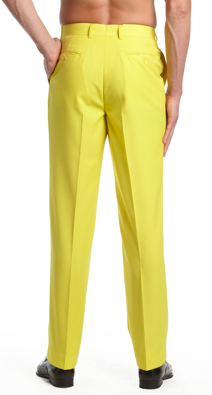 CONCITOR Men's TUXEDO Dress Pants Flat Front Satin Band Mens Tux Pant Trousers - Picture 62 of 62