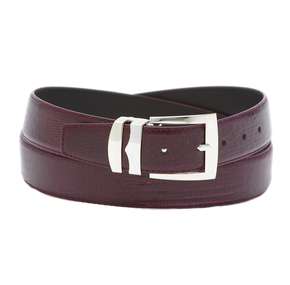 mens black belt with silver buckle