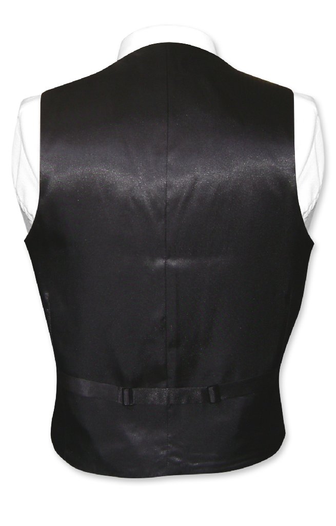 Biagio Men's SILK Dress Vest NeckTie Solid Color Neck Tie Hanky Set for Suit Tux - Picture 12 of 100