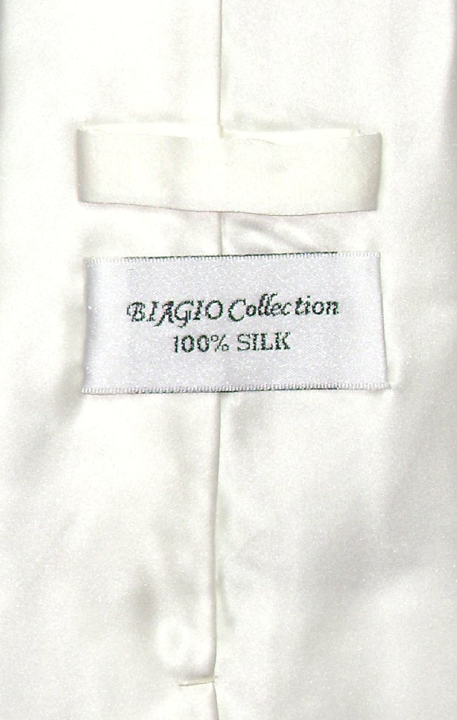 Biagio Men's SILK Dress Vest NeckTie Solid Color Neck Tie Hanky Set for Suit Tux - Picture 67 of 100