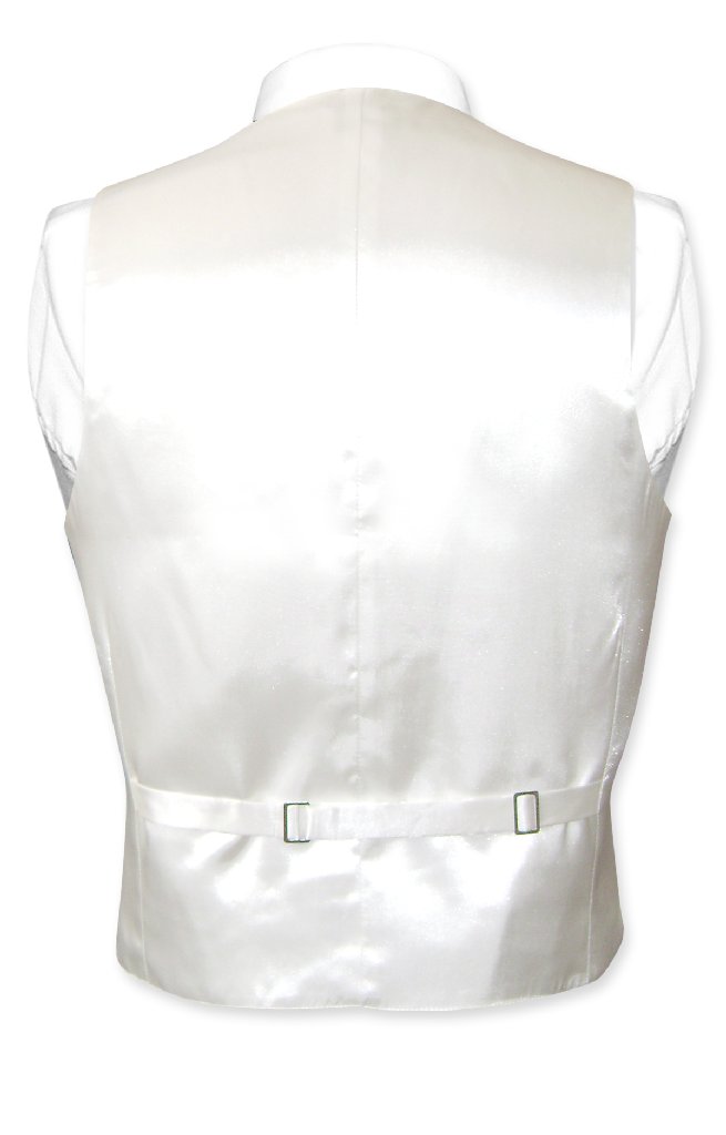 Biagio Men's SILK Dress Vest NeckTie Solid Color Neck Tie Hanky Set for Suit Tux - Picture 64 of 100