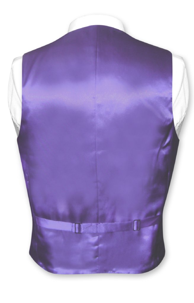 Biagio Men's SILK Dress Vest NeckTie Solid Color Neck Tie Hanky Set for Suit Tux - Picture 69 of 100