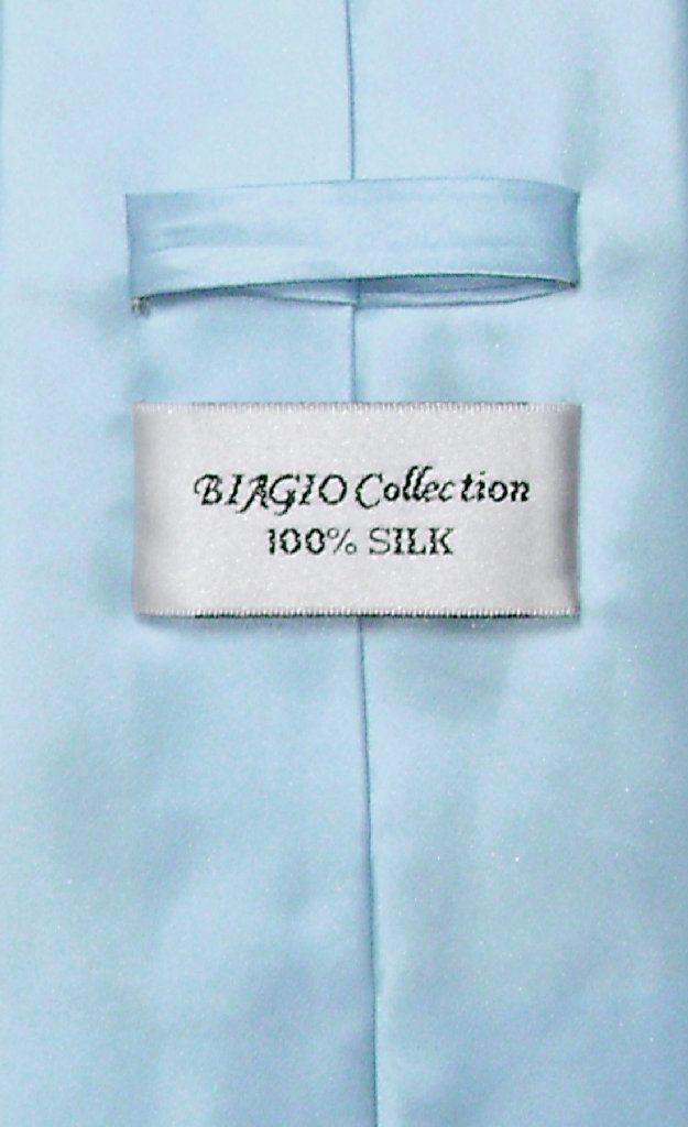 Biagio Men's SILK Dress Vest NeckTie Solid Color Neck Tie Hanky Set for Suit Tux - Picture 10 of 100