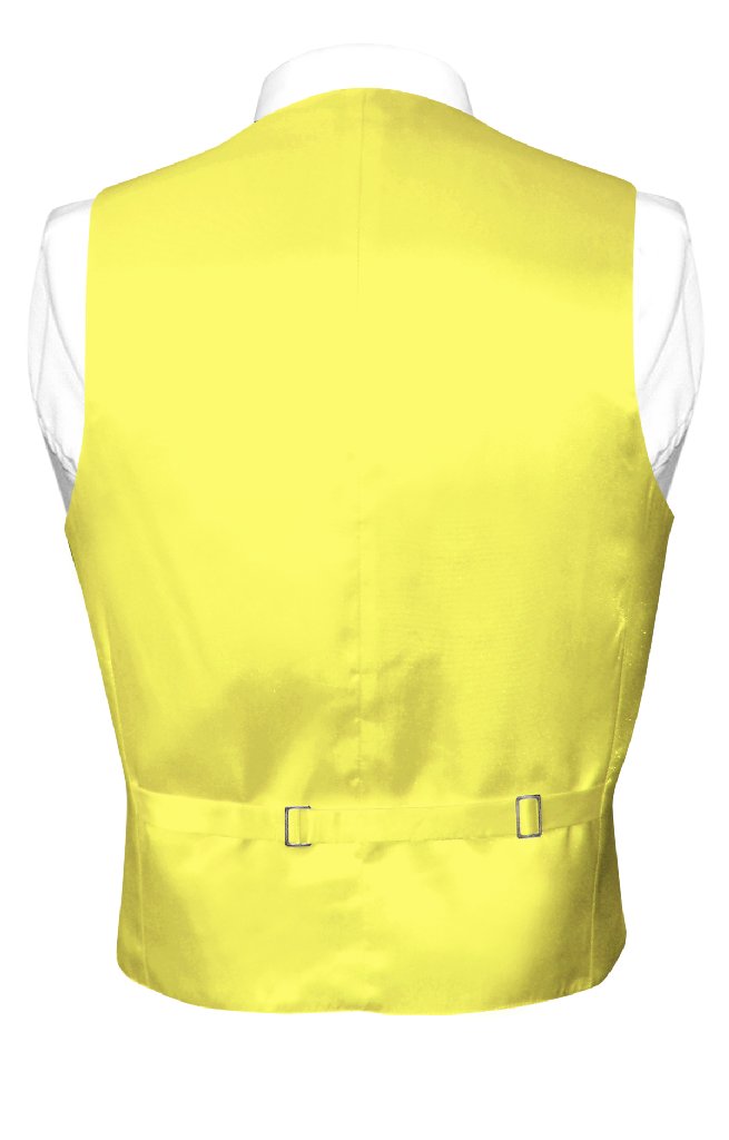 Biagio Men's SILK Dress Vest NeckTie Solid Color Neck Tie Hanky Set for Suit Tux - Picture 97 of 100