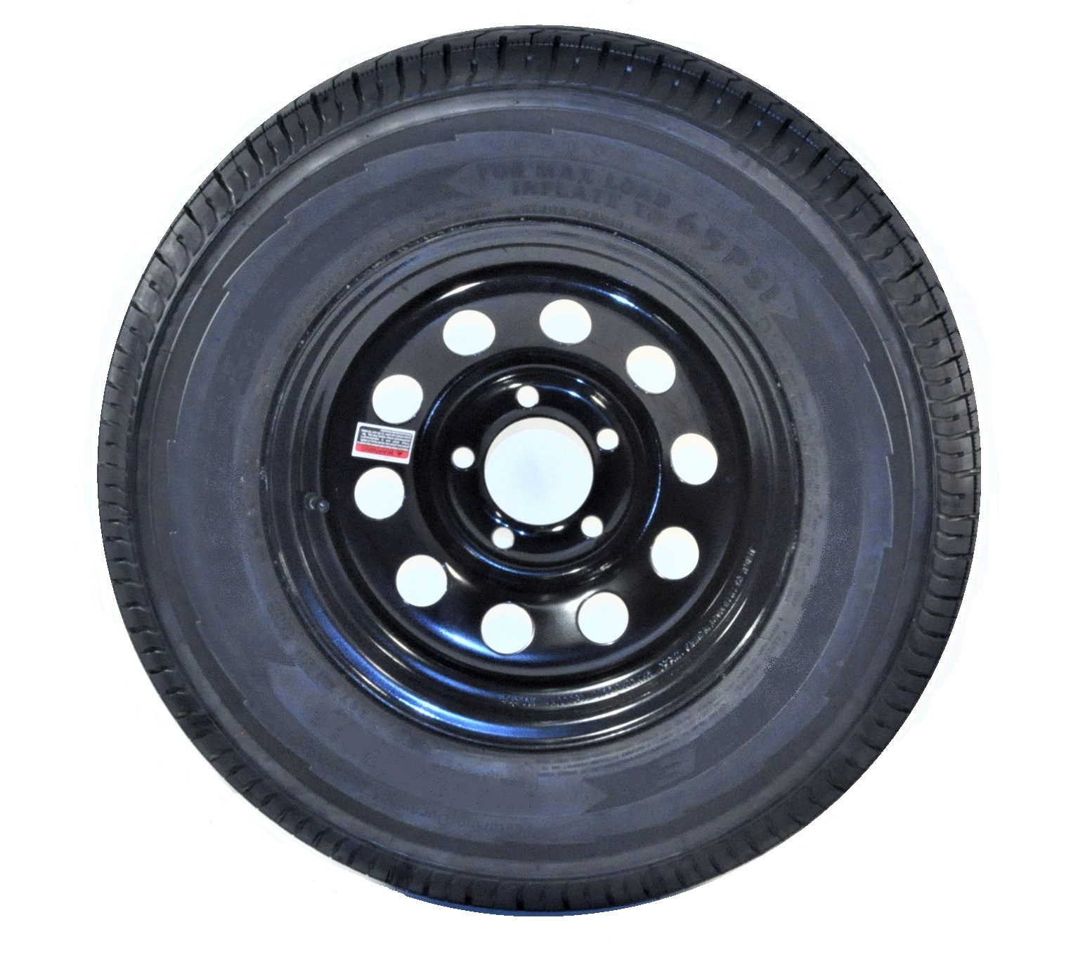 Trailer Tire On Rim ST205//75D14 2057514 F78-14 LRC 5 Lug Wheel White Modular