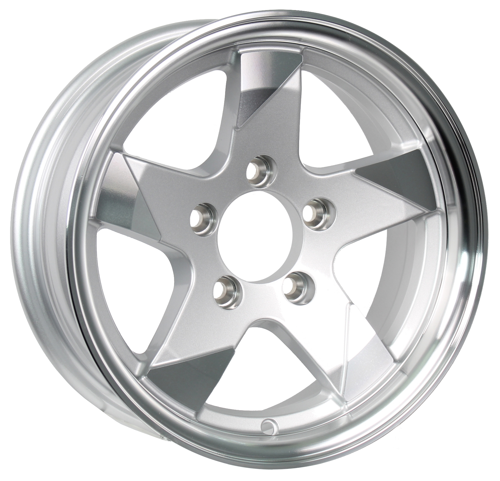 Aluminum Trailer Wheel 14 Inch 5 Lug On 4.5 Ascent Silver ...