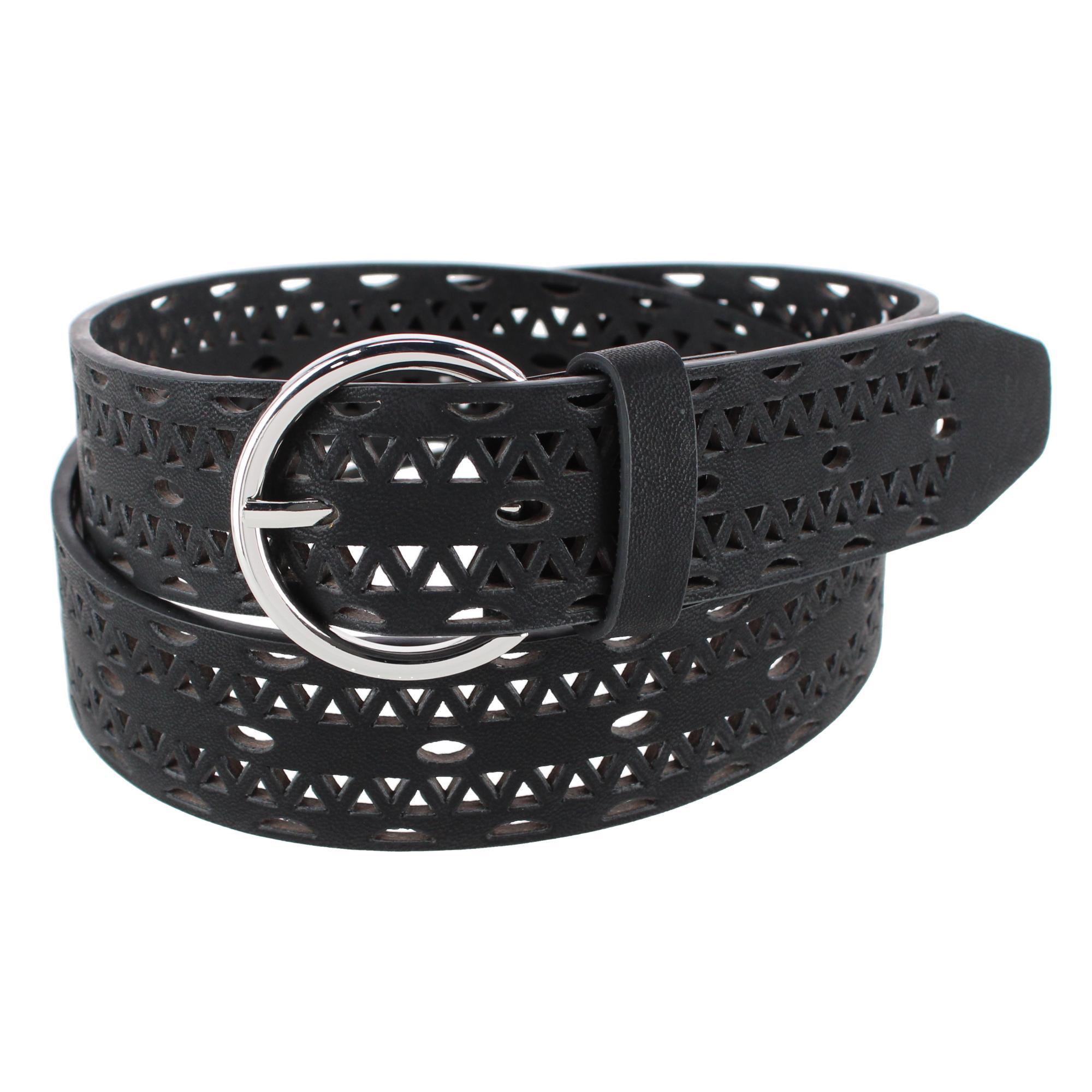 Lee Women’s Perforated Leather Cut Edge Belt