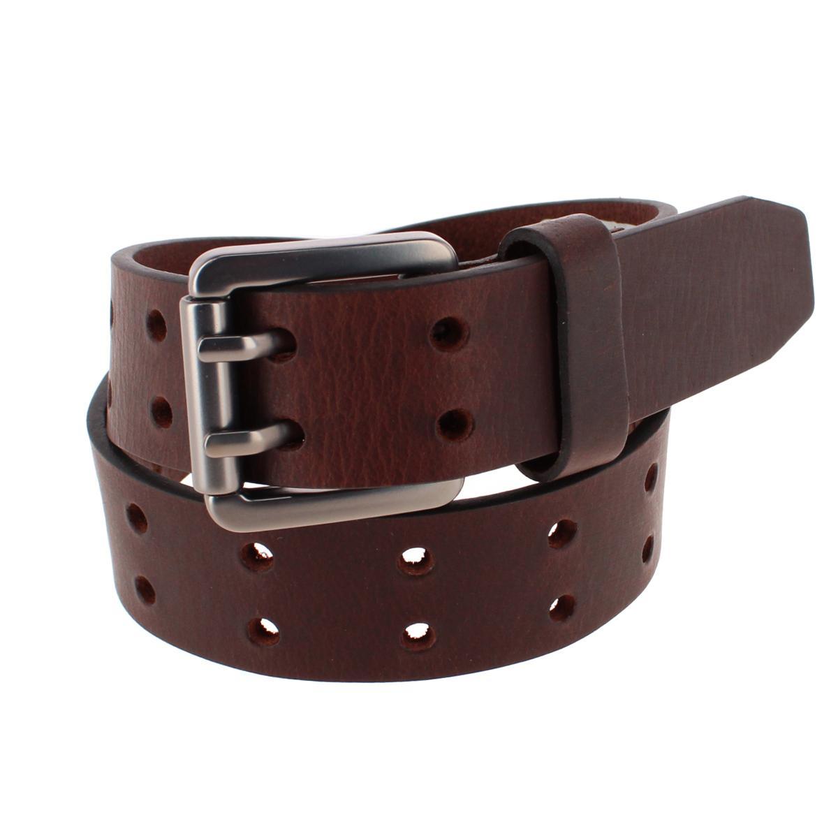 Wrangler Boy's Milled Buffalo Leather Double Hole Roller Buckle Belt - Picture 3 of 5