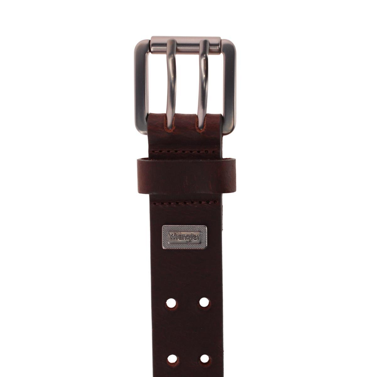 Wrangler Boy's Milled Buffalo Leather Double Hole Roller Buckle Belt - Picture 5 of 5