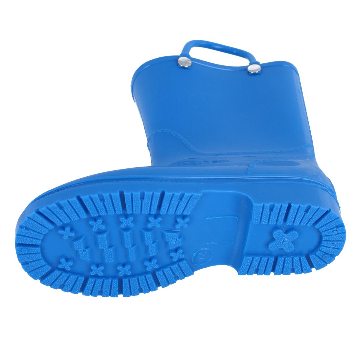 New CTM Kids' Solid Color Waterproof Rainboots with Handles - Picture 7 of 13