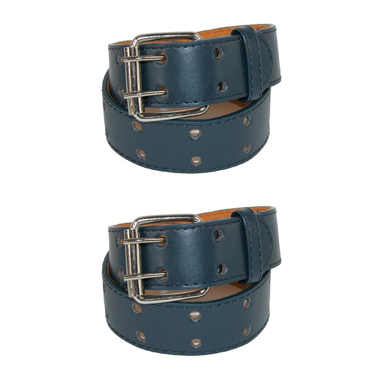 CTM Kids' Leather Two Hole Jean Belt (Pack of 2) - Picture 9 of 17